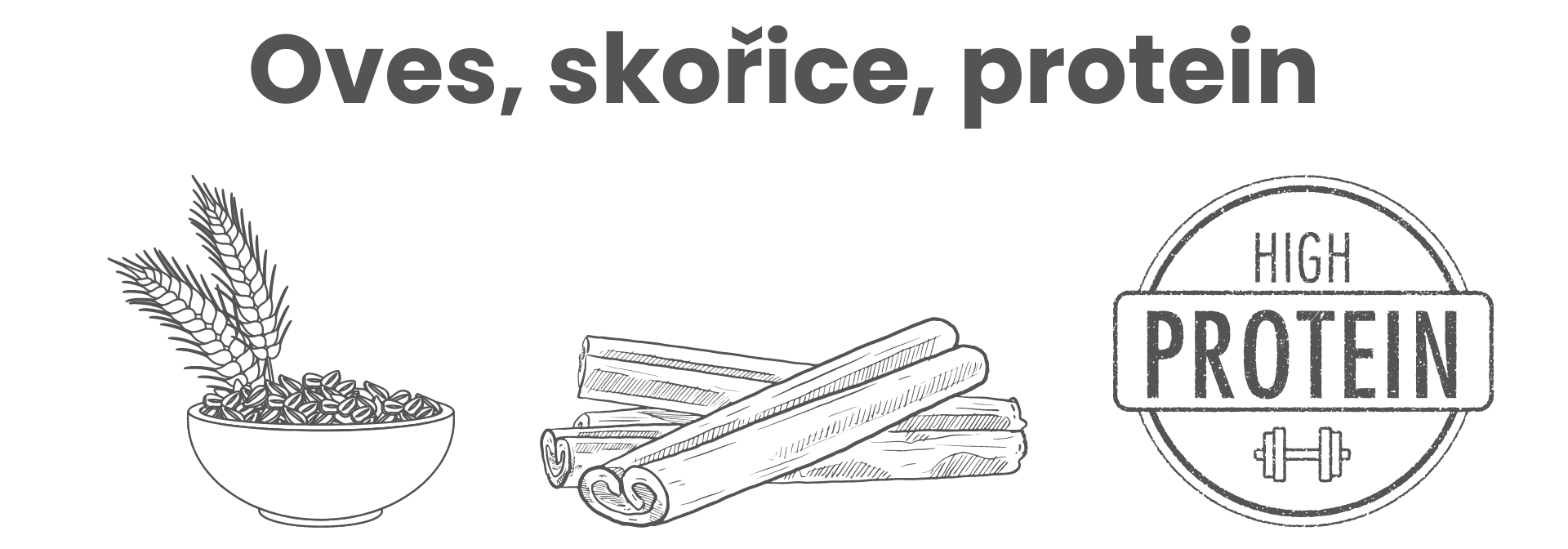oves, skořice, protein